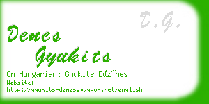 denes gyukits business card